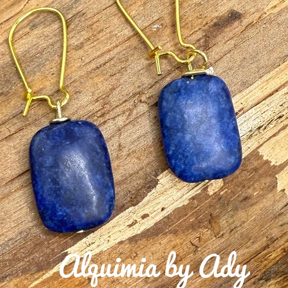 Alquimia Blue and Gold Lapis Lazuli Earrings - Picture 1 of 1